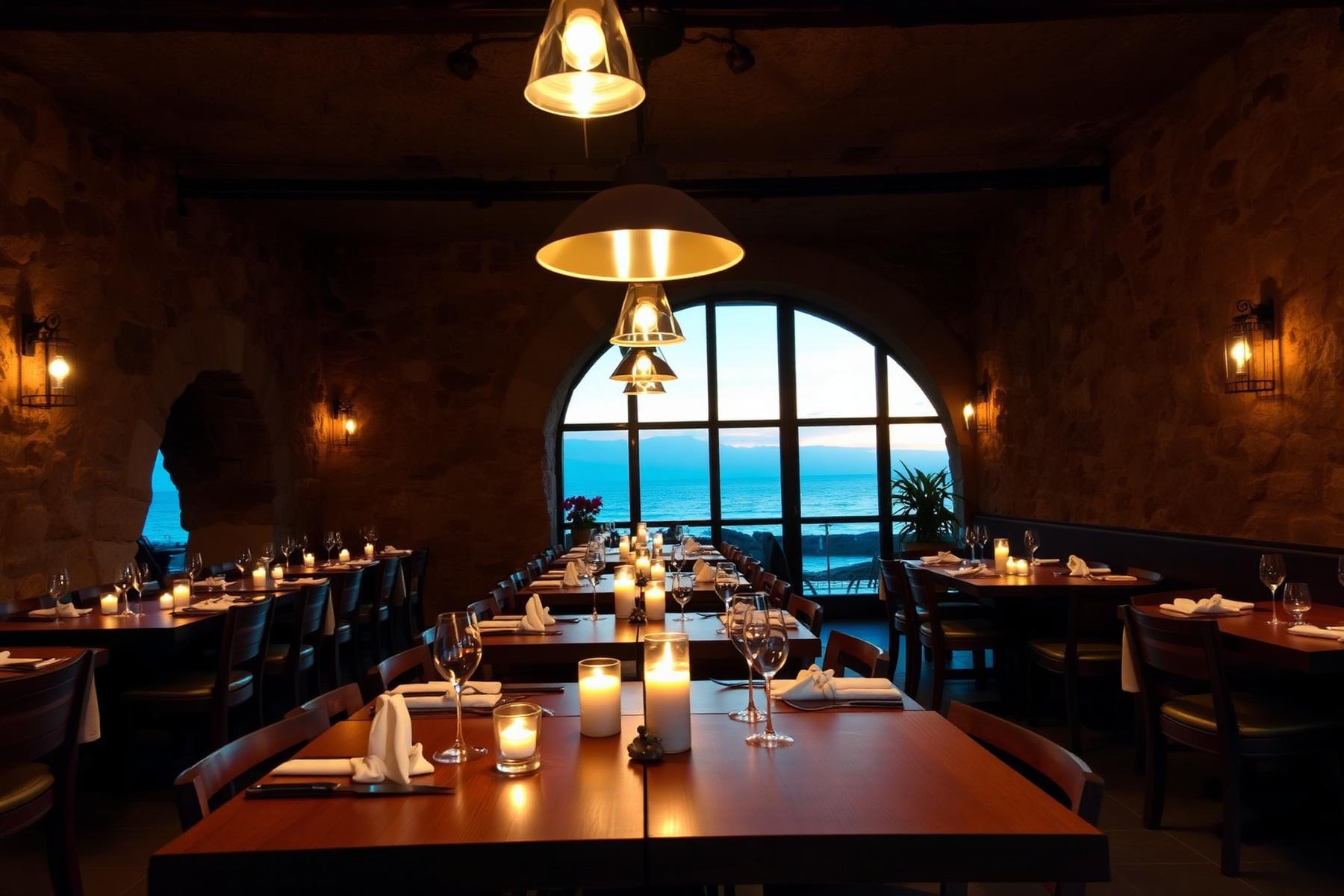 Cello dining room at dusk